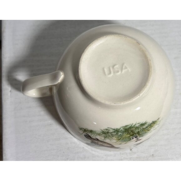 Georgina China Snack Plate & Tea Cup Set Breakfast Luncheon Cabincore Birds - Picture 11 of 13